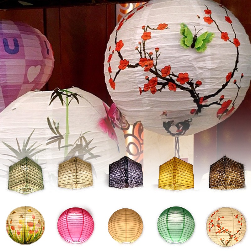 Japanese 30cm Printed Flower R - đánh giá và giá Japanese Lantern Paper