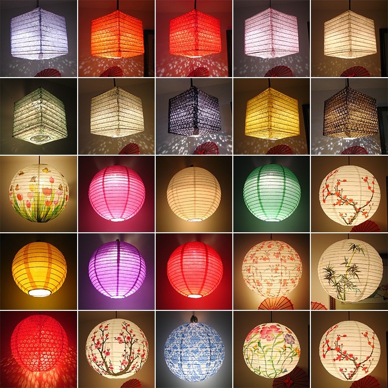 Japanese 30cm Printed Flower R - đánh giá và giá Japanese Lantern Paper