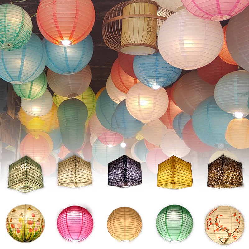Japanese 30cm Printed Flower R - đánh giá và giá Japanese Lantern Paper