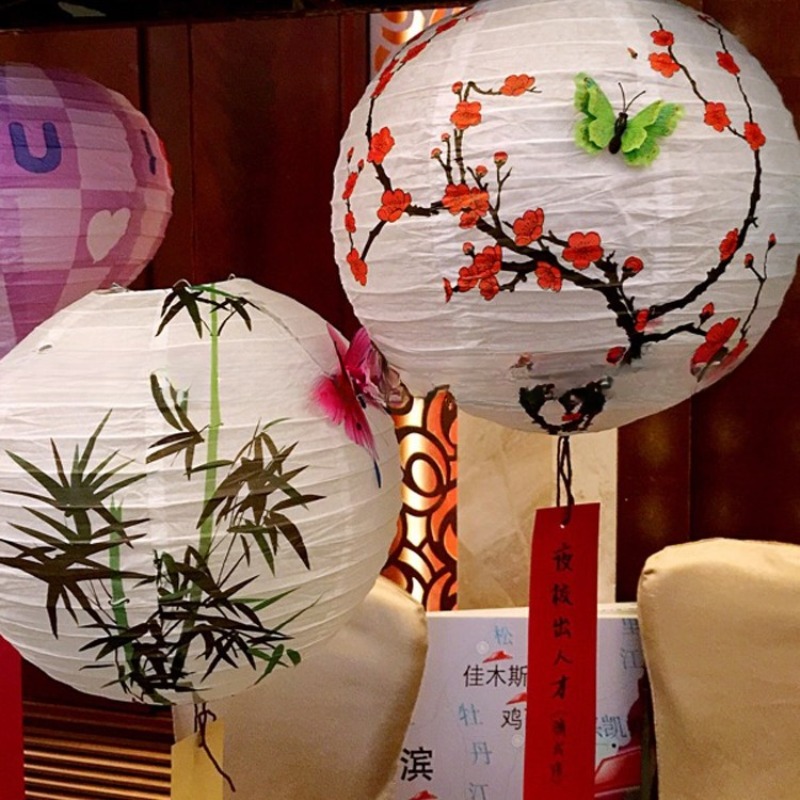 Japanese 30cm Printed Flower R - đánh giá và giá Japanese Lantern Paper