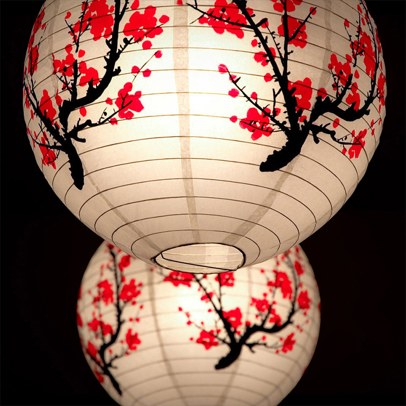 1PC Plum Blossom Paper Lantern - đánh giá và giá Japanese Lantern Paper
